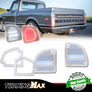 Pair Tail / Reverse Lights & Gaskets for 1967-1972 Chevrolet Pickup Truck Clear - Picture 1 of 11