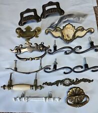 Vintage Door Handles and drawer Pulls and More, New & Used Lot of 12