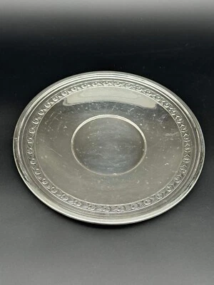 Plato de servir de plata con diseño de rosa caña y cartón 10,5" Foto 1 de 4