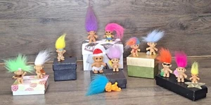 VINTAGE VERSCHIEDENE VIEL GLÜCK TROLL FANTASY PUPPEN NIEDLICH SPASS KONVOLUT POSTEN VON 13  - Bild 1 von 9