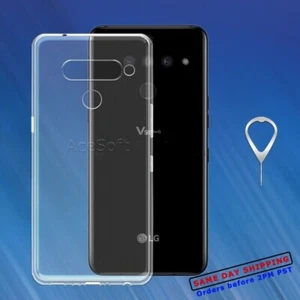 Shock Absorbing Premium Slim Soft TPU Silicone Cover Case for LG V50 ThinQ Phone - Picture 1 of 1