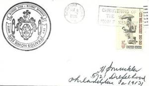 SIMON BOLIVAR (SSBN-641) 5 Oct 1965 PM Newport News VA Ships Crest Cachet - Picture 1 of 1