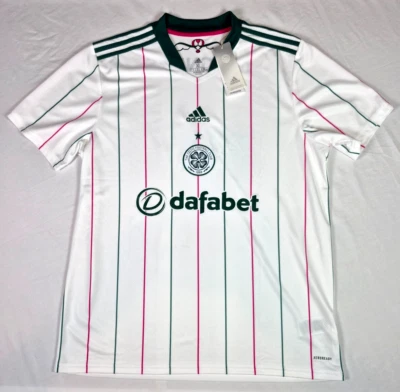 The Celtic Football Club Men's Adidas 21-22 Third Kit Jersey White Size XL NWT - Image 1 of 4