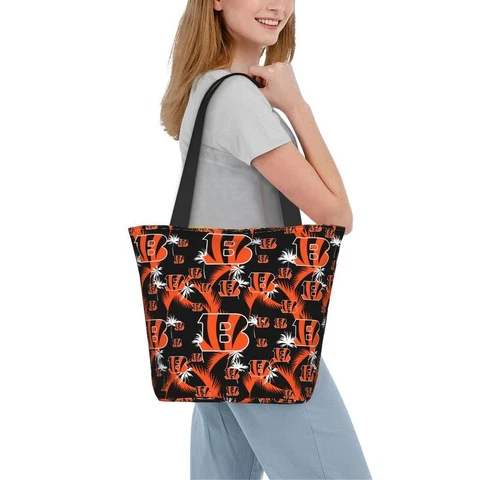 Cincinnati Bengals Women's Casual Shoulder Portable Shopping Bag Travel Bags Cover