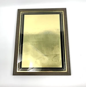 Vintage 1970's Modern Op Art Gold Foil Abstract Wall Art/Art Deco Glass Wall - Picture 1 of 7
