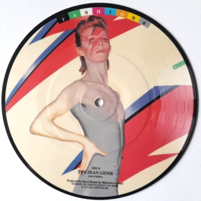MINT DAVID BOWIE The Jean Genie / Ziggy Stardust Picture Disc Vinyl 45 Fashions - Image 1 of 2