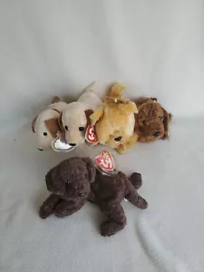 Ty Beanie Babies Set of 5 Puppies - Picture 1 of 6