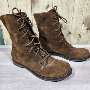 OTBT Norwalk braune Damen-Lederstiefel aus Wildleder Größe 9 Schnürstiefel - Bild 1 von 10