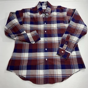 Brooks Brothers 1818 Regent Shirt Men L Red White Plaid Non-Iron Button-Down USA - Picture 1 of 7