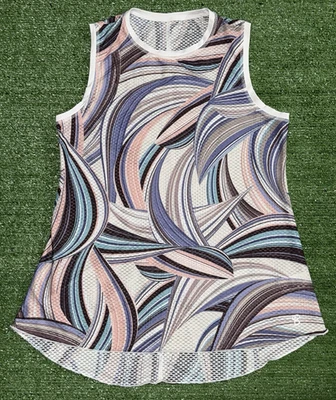 Sofibella Women's Airflow Active Tennis Top Multicolor Print Size M Pickleball - Image 1 of 4