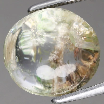 5.83Ct Oval Cabochon Natural Brazilian White Rutile Quartz Inclusions - Stunning - Image 1 of 4