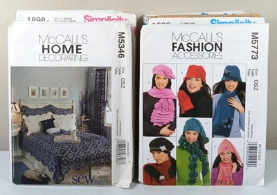 Assorted Craft Patterns Lot Of 10 Simplicity McCalls - FACTORY FOLDED - Image 1 of 4