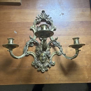 Antique/vintage Wall Sconce Brass Guilted Bronze See Description - Picture 1 of 5