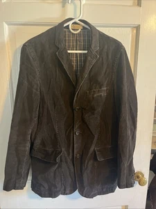 Vintage J Crew Mens Brown Blazer Corduroy Sports Coat Jacket S Classic Preppy - Picture 1 of 14