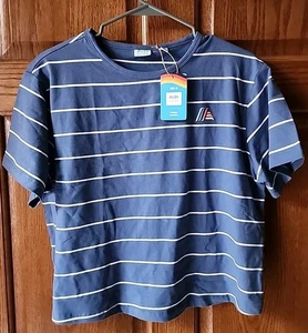 Aldi Gear Sz M Ladies T-Shirt Striped NWT - Picture 1 of 2