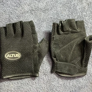 ALTUS X-Large Echtleder gepolsterte Fahrradhandschuhe Halbfinger Fahrrad Rennradhandschuhe - Bild 1 von 6