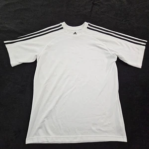 adidas White Short Sleeve Polyester Performance  T-Shirt Men's M - Picture 1 of 16