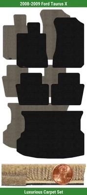 Juego de alfombrillas Lloyd Custom Luxe para Ford Taurus X 2008-2009 (5 piezas) #M7X Foto 1 de 4