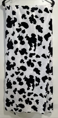 Black And White Cow Print,  Soft Velour Feel Fabric - 58/60" Wide - 2 Yards - Image 1 of 4