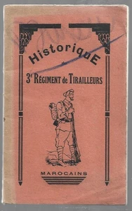 HISTORIQUE 3e REGIMENT DE TIRAILLEURS MAROCAINS . 1934 - Picture 1 of 1