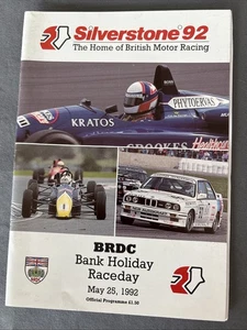 Race Programme 25 May 1992 Silverstone Formula 3 Mini FF1600 Saloons  A4 - Picture 1 of 1