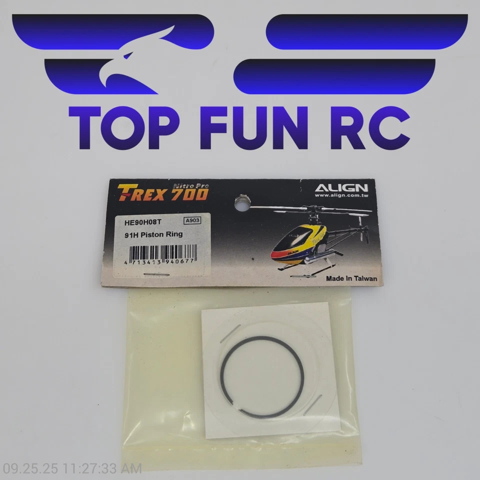 Align HE90H08T 91H Piston Ring For TREX 700 Nitro Pro - Image 1 of 1