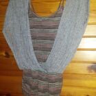 Small Daytrip Top Striped Cami With Gray Overlay