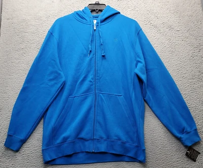 Layer 8 Hoodie Mens M Blue Quick Dry Pouch Pocket Long Sleeve Drawstring Zipper - Image 1 of 4