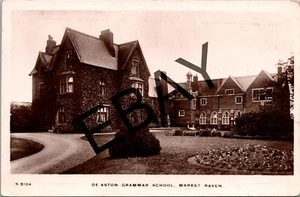 MARKET RASEN LINCOLNSHIRE DE ASTON GRAMMAR SCHOOL 1913 REAL PHOTO VTG POSTCARD - Picture 1 of 2