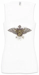 Winged Skull With Helmet Women Tank Top Skulls Wings Tattoo Tattooist Skeleton - Picture 1 of 1