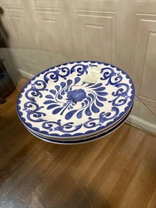 Artisan de Luxe Rose SCROLL MELAMIN Essteller 11" Mittagessen 4er Set - Bild 1 von 6