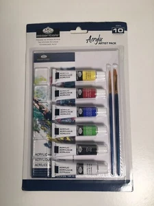 Royal & And Langnickel essentials Acrylic Artist Pack 10 with brushes - Picture 1 of 1