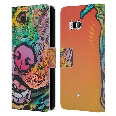 OFFICIAL DEAN RUSSO DOGS 3 LEATHER BOOK WALLET CASE COVER FOR HTC PHONES 1 - Image 1 of 4