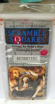 SCRAMBLE SQUARES Puzzle "RETRIEVER" 2004 Very Challenging Puzzle - Image 1 of 4