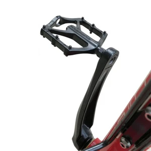 2pcs Road Mountain Bike Bicycle Pedals Aluminum Alloy MTB Flat Platform Black - Picture 1 of 12