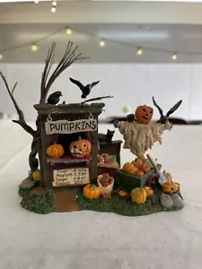 Dept 56 Snow Village Halloween - HALLOWEEN PUMPKIN STAND Vintage Figurine - Picture 1 of 9