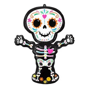SuperShape Day of the Dead Standing Skeleton Balloon - Picture 1 of 1