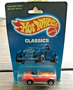 VINTAGE HOT WHEELS CLASSICS 1988 CLASSIC COBRA RED w/YELLOW STRIPES RARE NIP - Picture 1 of 4