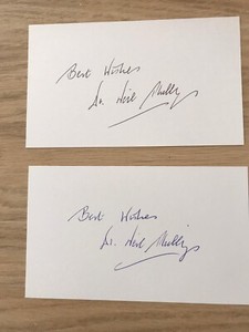 ENGLAND 1966 WORLD CUP SIGNED DR NEIL PHILLIPS WHITE CARD