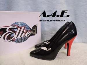Ellie Black and red paent heels (Brande-511). NOS Size Womens 10 Mens 8.5 - Picture 1 of 15