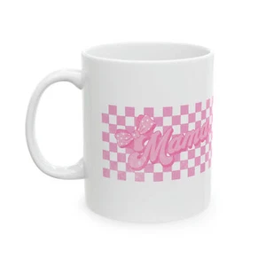 Mama Coquette Checkered with Bow 11oz Mug - Picture 1 of 2