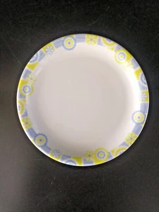 6x Piatti Dolce Iride Porcellana Fine - Diametro 20cm Decoro Geom. e Fiori - Imagen 1 de 12