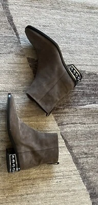 NIB Authentic Nicholas Kirkwood Casati Faux Pearl Suede Ankle Boots 41 $995 - Image 1 of 4