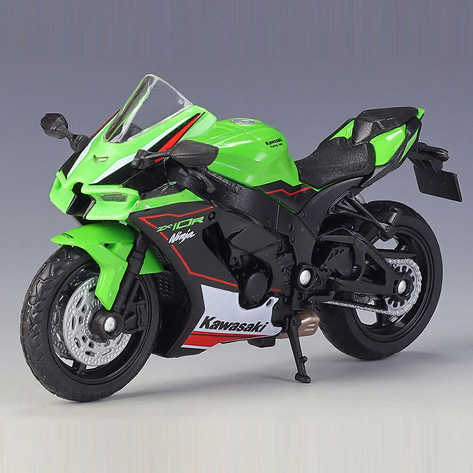1/18 Kawasaki Ninja ZX-10R Motorcycle Model Diecast Toy Vehicle for Kids Boys - Image 1 of 4