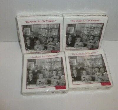 Shannon Martin Adult Beverage Christmas Napkins, 4 Pks. 20 Count Made In Germany - Image 1 of 3