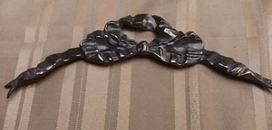 Vintage Ornate Solid Brass Ribbon Bow Wall Art Scroll Hanging Accent Decor 11” - Picture 1 of 4