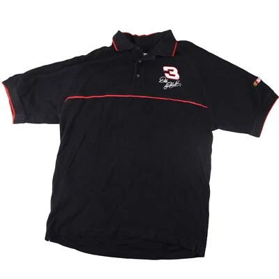 Camisa Polo Vintage Años 90 Ganadores Circle Dale Earnhardt Para Hombres XL Bordada Negra Foto 1 de 4
