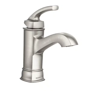 MOEN Hensley Single Hole/Handle Bathroom Faucet in Spot Resist Brushed Nickel - Picture 1 of 13