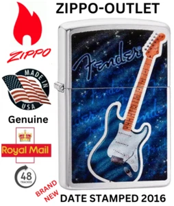 Brand New ZIPPO Lighter 2016 Rare FENDER GUITAR Absolutely Mint & All Original - Picture 1 of 14