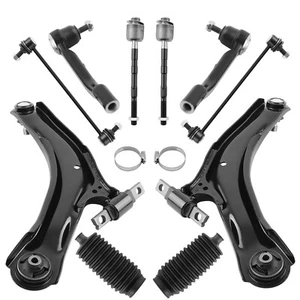 10 Pc Front Lower Control Arms Kit Tie Rods Sway Bar for 2008-2013 Nissan Rogue - Picture 1 of 12